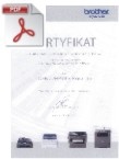 Brother certyfikat 2011
